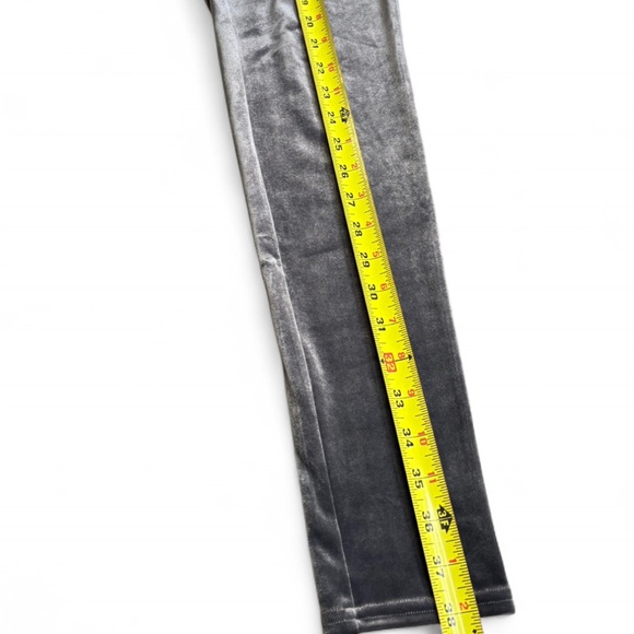 Spanx Velvet Leggings Graphite Gray Size L High Rise Shaping Holiday Pants - Picture 5 of 6